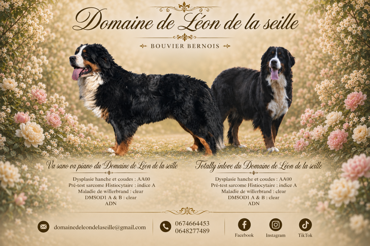 Chiot Bouvier Bernois du Domaine De Léon De La Seille